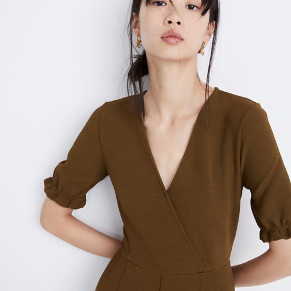 Madewell Crepe Crossover Jumpsuit